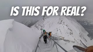 My first time skiing SUNSHINE VILLAGE [upl. by Ayikahs429]