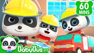 Pequenos Bombeiros 🚒🧑‍🚒👩‍🚒 1 HORA DE BABYBUS BRASIL  Kiki e Miumiu  Músicas Infantis  Compilação [upl. by Redman570]