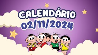 CALENDÁRIO DE 2 DE NOVEMBRO DE 2024 ALUNONOTADEZ10 ensinofundamental [upl. by Enninaej590]