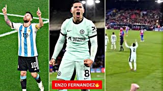 Enzo Fernandez Performs Messi Celebration After Last Min Goal Vs Crystal palace [upl. by Bordiuk]