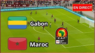 Gabon vs Maroc en direct aujourdhui Éliminatoires Coupe dAfrique Simulation football Gameplay PC [upl. by Cleve]