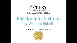 Rigadoon in A Minor by William Babell RCM Level 4 List A 2022 Celebration Series [upl. by Woehick352]