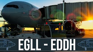 🔴 EGLL to EDDH Dawn Flight in the NEW PMDG 777300ER  Worth the Wait [upl. by Gunthar811]