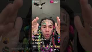 6ix9ine says “Kings back sit the fk down” [upl. by Ylac]