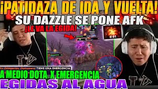 PARTIDAZA DE IDA Y VUELTA MACARIUS VOLANDO TEAM Y DAZZLE AFK POR EMERGENCIA EGIDAS AL AGUA DOTA 2 [upl. by Yhtur406]