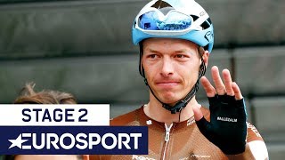 BinckBank Tour 2019  Stage 2 Highlights  Cycling  Eurosport [upl. by Mylo]