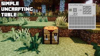 Simple Uncrafting table  Recupera tus materiales  Minecraft Mod Review [upl. by Eirrac]