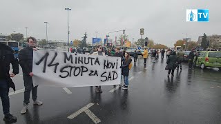 Simbolično Novi Sad je stao na 14 minuta odat počast za 14 nastradalih na Železničkoj stanici [upl. by Arnold]