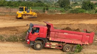 Bulldozers Dump truck and many working team [upl. by Kreda]