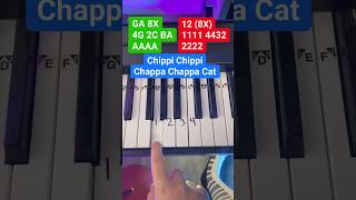 Chippi Chippi Chappa Chappa Cat Meme Piano Easy Tutorial 🐱 🎹 piano pianotutorial [upl. by Akinahs]