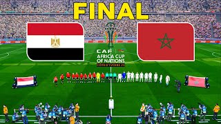 Egypt vs Morocco  Final  Africa Cup 2023  مصر ضد المغرب  Salah vs Hakimi  PES Gameplay [upl. by Yalcrab]