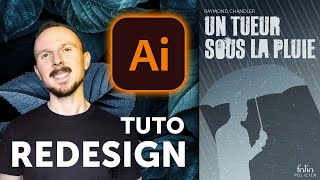 📚 Je crée une ILLUSTRATION FLAT DESIGN pour une couverture de livre avec Adobe Illustrator  Tuto [upl. by Alakcim]