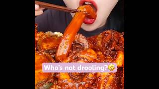 ASMR MUKBANG 🔥Spicy Squid asmr satisfying food [upl. by Lochner]