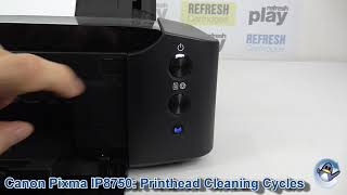 Canon Pixma iP8750 How to do Printhead Cleaning Cycles and Improve Print Quality [upl. by Kohsa]