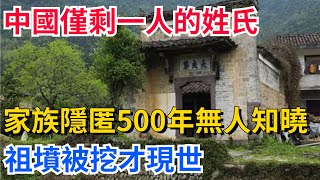 中國僅剩一人的姓氏，家族隱匿500年無人知曉，祖墳被挖才現世【真正歷史】歷史歷史故事歷史人物史話館歷史萬花鏡奇聞歷史風雲天下 [upl. by Patience]