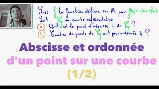 Abscisse et ordonnée dun point sur une courbe 12 [upl. by Rooney]