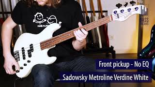 Sadowsky Metroline Verdine White Live Demo  BassFreaksnet [upl. by Gninnahc]