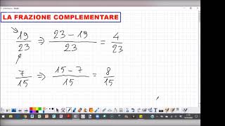 La frazione complementare Il valore della frazione di un numero [upl. by Nikal]