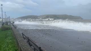 MASSIVE WAVES at Llandudno Promenade 09042024 [upl. by Aridaj]