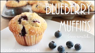 Homemade Blueberry Muffins How to Make Fruit Muffins from Scratch [upl. by Tuneberg]