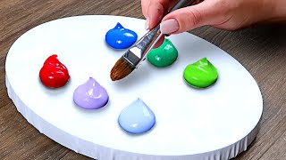 Easy Acrylic Painting Technique｜AMAZING ASMR Acrylic Painting [upl. by Eeraj]