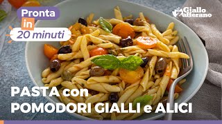 PASTA FREDDA con ALICI e POMODORINI GIALLI facile veloce e buonissima 😉🥰 [upl. by Yentrok]