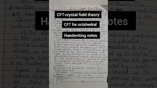 CFT crystal field theorychemistry shorts [upl. by Adnirual]