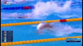 David Popovici swims a 4688 in the 100 Freestyle at the 2024 European Championships [upl. by Arahk768]