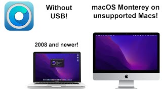 How to install macOS Monterey on Unsupported Macs WITHOUT USB [upl. by Aihsened3]