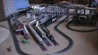 Rugbased O Gauge train layouts late 1990s early 2000s and one HO layout around 1965 [upl. by Leuqim710]