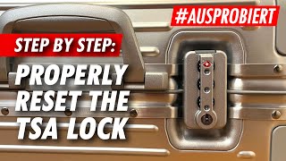 Reset RIMOWA lock ✅ How to set TSA lock on a Rimowa suitcase [upl. by Alyhs138]