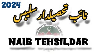 Naib Tehsildar Exam Syllabus Naib Tehsildar Posts Syllabus Balochistan Public Service Commission [upl. by Giraud374]