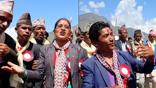 Bimala Buda Vs Man Prasad Bhatta Deuda competition  Karnali Nepal [upl. by Odlanir]