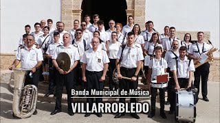 BANDA MUNICIPAL VILLARROBLEDO DIANA INSTITUCIONAL FERIA 2021 [upl. by Collyer]