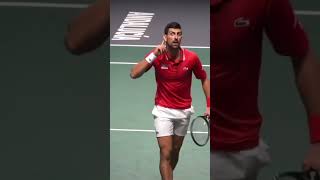 Djokovic having some fun with the Davis Cup crowd 😘 Shorts [upl. by Chrisse]