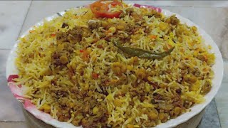 Step By Step Hydrabadi Mutton Keema Chana Dal Biryani recipe [upl. by Kissiah]