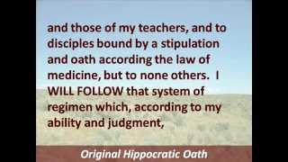 Hippocratic Oath Original  Hear the Full Text [upl. by Manara]