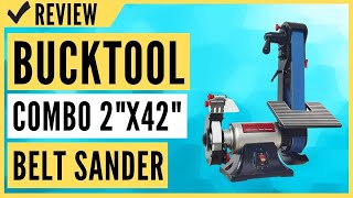 Bucktool Combo 2quot x 42quot Belt Sander 6quot Bench Grinder Review [upl. by Hultin]