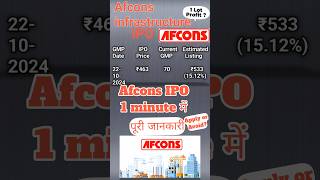 Afcons infrastructure ipo overview  afcons IPO GMP  afcons IPO analysis  ipo [upl. by Senn]