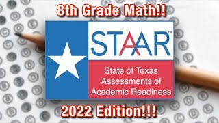 STAAR Test 8th Grade MATH 2022 Edition [upl. by Mika813]