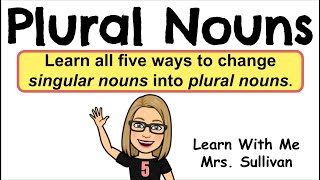 Plural Nouns Learn all 5 ways to make singular nouns plural [upl. by Inajna39]