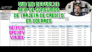 DEVOLUCION AFIP CONSUMO EN DOLARES QUE ME DEVUELVE VIAJES NETFLIX ETC [upl. by Laenahtan]