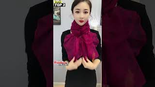 Top 3 Easy amp Stylish Scarf tie Methods for Womens Part10124 Scarfhacks outfits stylish scarves [upl. by Umont]