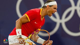 Rafael Nadal scores Round 1 win vs Marton Fucsovics at Roland Garros  Paris Olympics  NBC Sports [upl. by Nadine626]