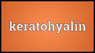 Keratohyalin Meaning [upl. by Dagny]