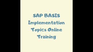 SAP BASIS IMPLEMENTATION TOPICS [upl. by Ramoh]