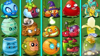 5 Team Fruit Plants Blue amp Brown amp Orange amp Red amp Yellow  Who Will Win  Pvz 2 China Version [upl. by Tannenwald]