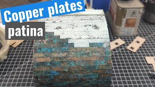 Model Ship Santisima Trinidad cross section  part 5  Patina copper plates [upl. by Aube]