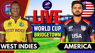 West Indies vs United States T20 World Cup Match  Live Score amp Commentary  WI vs USA Live  T20 WC [upl. by Killie]