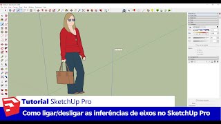 Tutorial SketchUp Pro Como LigarDesligar as Inferências aos Eixos de Coordenadas no SketchUp Pro [upl. by Croom427]